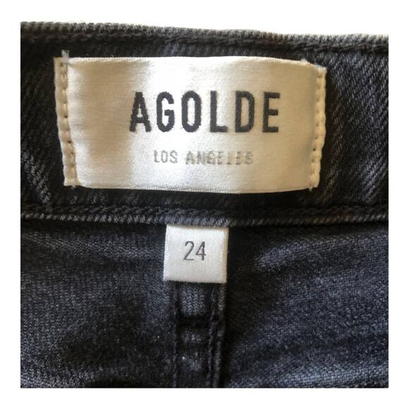 AGoldE Women’s Washed Black Traditional Hem Straight Leg Nico Jean 24 - Picture 9 of 12